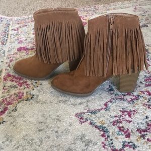 Brown booties boots size 7.5